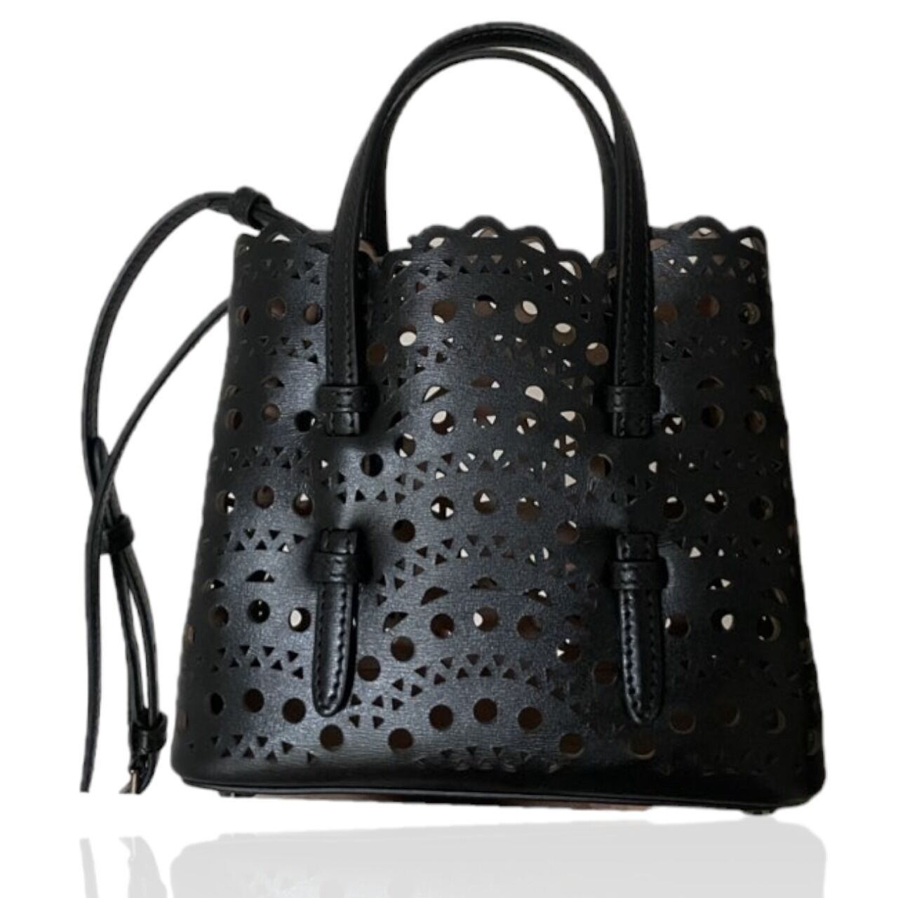 【ALAIA】アライア VIENNE ウェーブ MINA16 バッグ ALAÏA Optic White Mina 16 Bag Vienne Wave Calfskin | ALAÏA US
